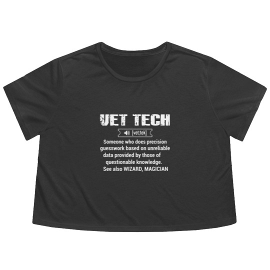 Discover vet tech, vet technician, vet techs, vet tech stud Flowy Cropped Tees