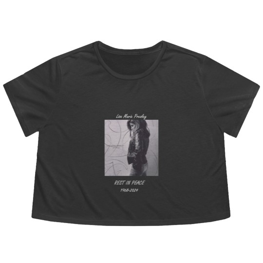Discover RIP Lisa Marie Presley Flowy Cropped Tees, Lisa Marie Presley 1968-2023 Flowy Cropped Tees, RIP LMP Flowy Cropped Tees, Lisa Marie Presley Flowy Cropped Tees