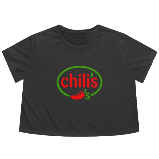 Discover Chili's Restaurant Logo Flowy Cropped Tees