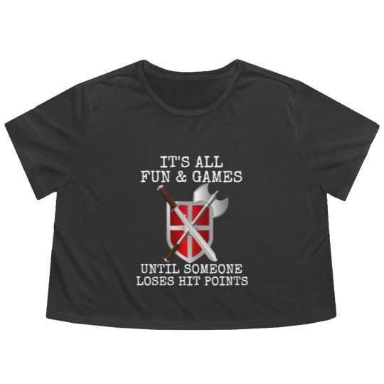 Discover Funny Live Action Role Play Design Flowy Cropped Tees