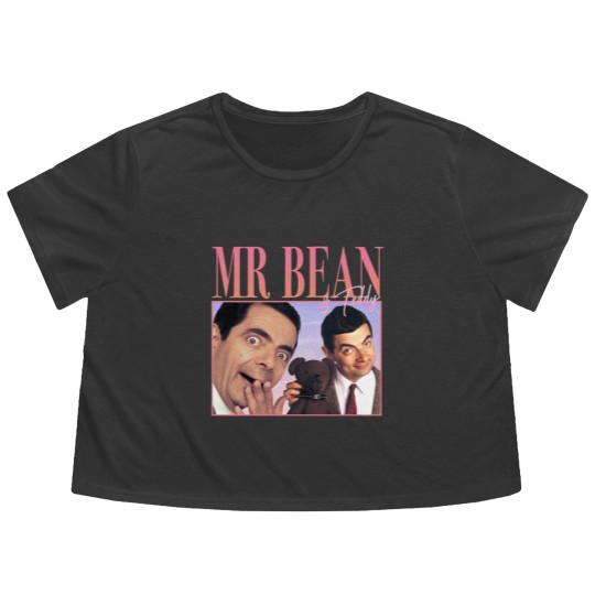 Discover 90_S Retro style Mr Bean Flowy Cropped Tees