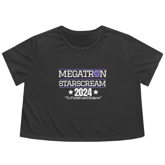 Discover Megatron Starscream 2024 Flowy Cropped Tees, Transformers, Decepticons, Funny Poltical Flowy Cropped Tees