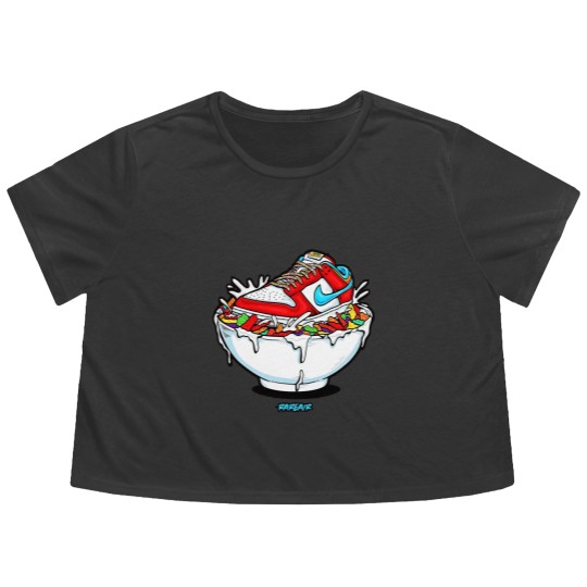 Discover Fruity Pebbles Dunk Sneaker Match Red Fruity Pebbles Bowl3 Flowy Cropped Tees