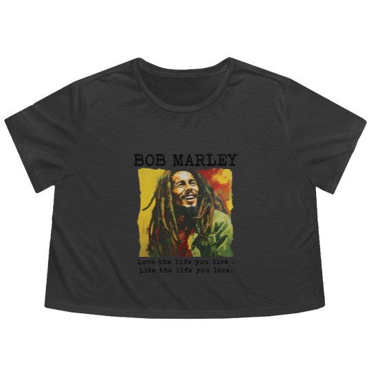 Discover Every Little Thing Gonna Be Alright Bob Marley Flowy Cropped Tees
