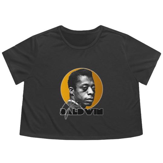 Discover Retro James Baldwin Gold Tribute - James Baldwin - Flowy Cropped Tees