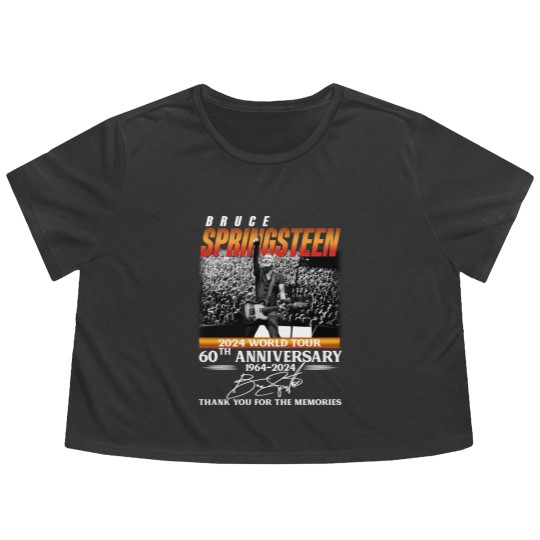 Discover Bruce Springsteen 2024 Tour Flowy Cropped Tees, Bruce Springsteen 60th Anniversary