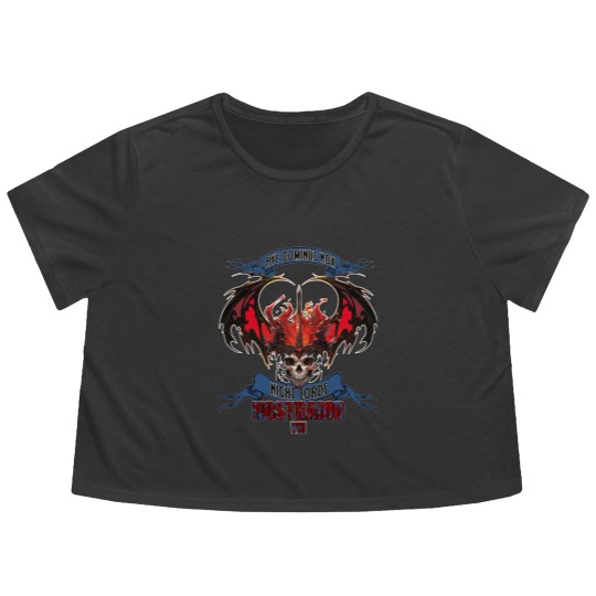 Discover Kriegshammer - Nostramo - Hail the Lord of the Night Variant Flowy Cropped Tees