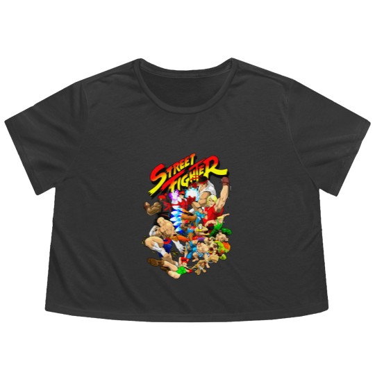 Discover SF Mens Flowy Cropped Tees, Street Fighter, Arcade Flowy Cropped Tees, Cool Flowy Cropped Tees, Gaming Flowy Cropped Tees