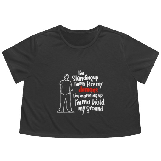 Discover I’m not afraid  - Eminem Lyrics Premium Flowy Cropped Tees
