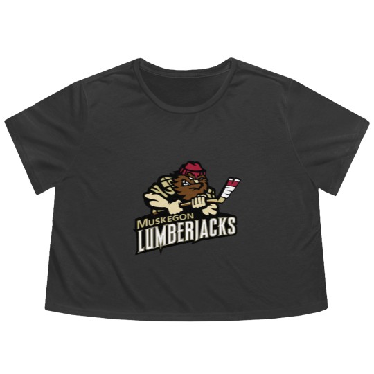 Discover Muskegon Lumberjacks Hockey Club Flowy Cropped Tees