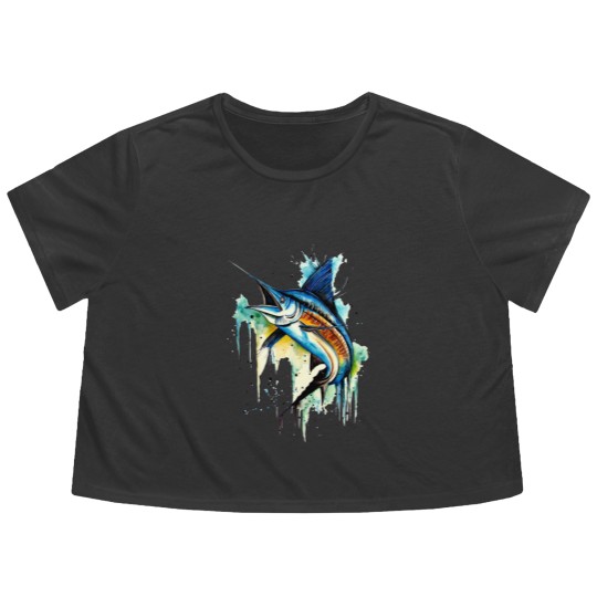 Discover guy harvey Flowy Cropped Tees