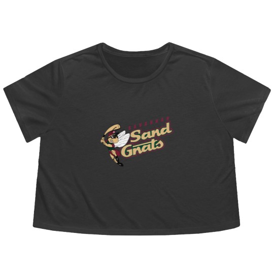 Discover Savannah Sand Gnats vintage defunct baseball team emblem Flowy Cropped Tees