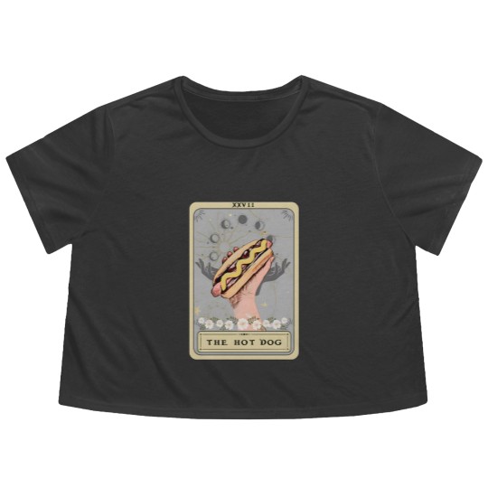 Discover Hot Dog Tarot Card Flowy Cropped Tees, Hot Dog Flowy Cropped Tees, Funny Hot Dog Flowy Cropped Tees Hot Dog Lover Flowy Cropped Tees Game day Flowy Cropped Tees Food Flowy Cropped Tees Hotdog Flowy Cropped Tees