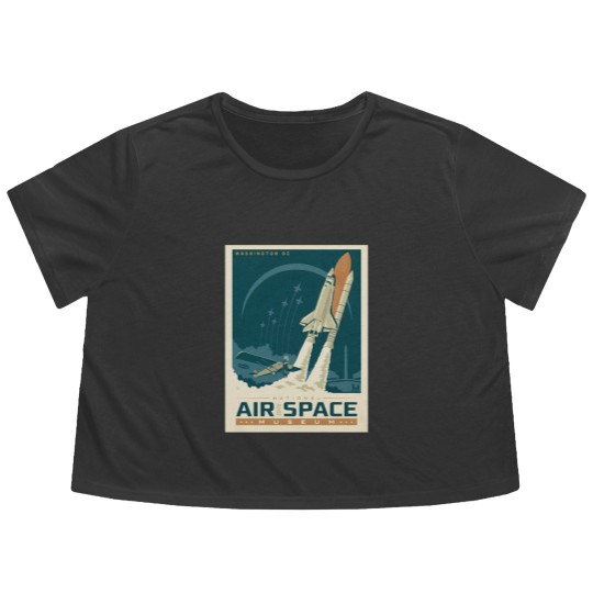 Discover National Air And Space Museum , Washington DC, Houseming Gifts Basket First , Office De Flowy Cropped Tees