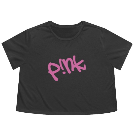 Discover Pink Summer Flowy Cropped Tees, Pink Singer Flowy Cropped Tees, Pink Merch Tour Flowy Cropped Tees