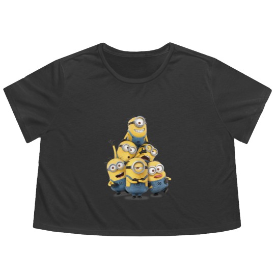 Discover Minions Despicable Me Minions Adult Flowy Cropped Tees Yellow NEW
