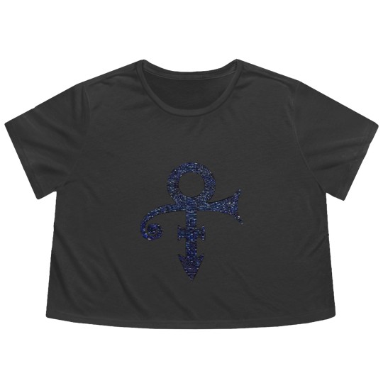 Discover Prince Unisex Flowy Cropped Tees: Purple Symbol (Diamante)