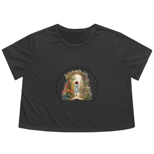 Discover The Secret Garden Art Flowy Cropped Tees