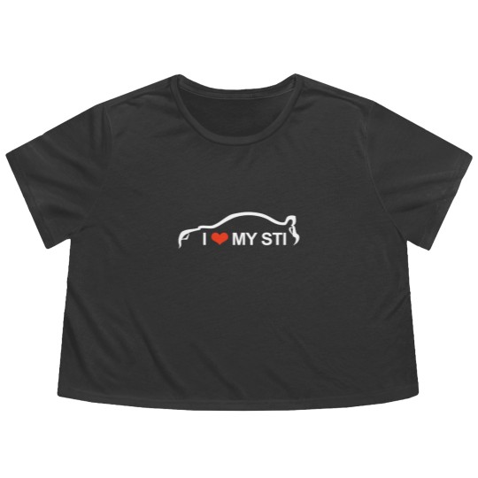 Discover STI Impreza "I love my STI" Flowy Cropped Tees
