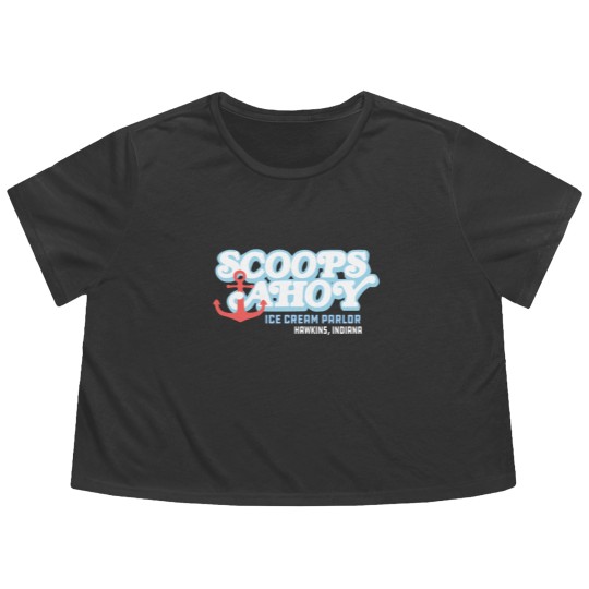 Discover Scoops ahoy ice cream Flowy Cropped Tees