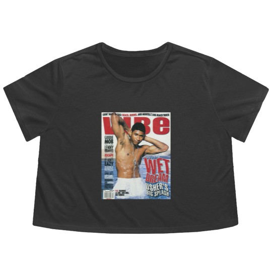 Discover Usher Cover Flowy Cropped Tees, Usher Album Flowy Cropped Tees, Retro Usher Flowy Cropped Tees