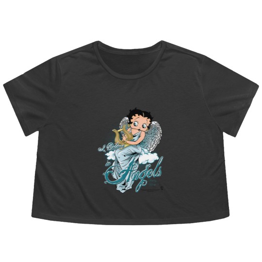 Discover Betty Boop I Believe in Angels Flowy Cropped Tees