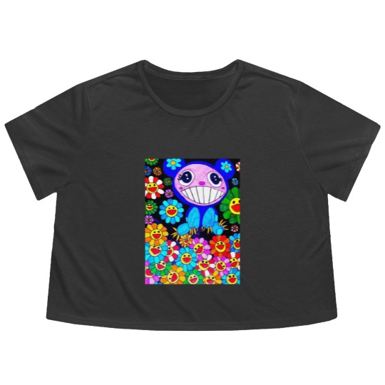 Discover Murakami paint art Canvas Print Flowy Cropped Tees