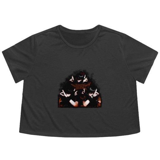 Discover Babymetal Flowy Cropped Tees, Babymetal Flowy Cropped Tees, Babymetal J-Pop Flowy Cropped Tees, Japanese J-pop Flowy Cropped Tees