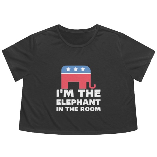 Discover I'm The Elephant In The Room Republican Gift Flowy Cropped Tees