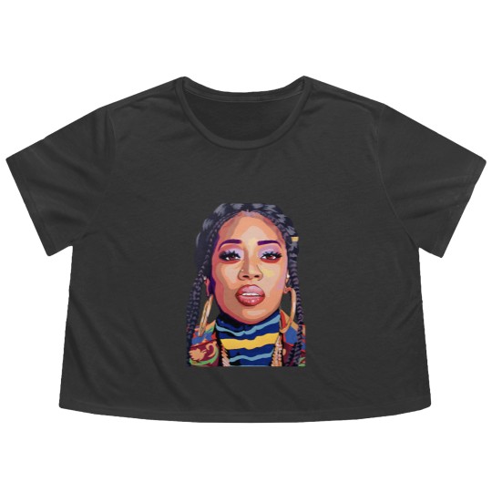 Discover Missy Elliott Flowy Cropped Tees Unisex Short Sleeve Flowy Cropped Tees