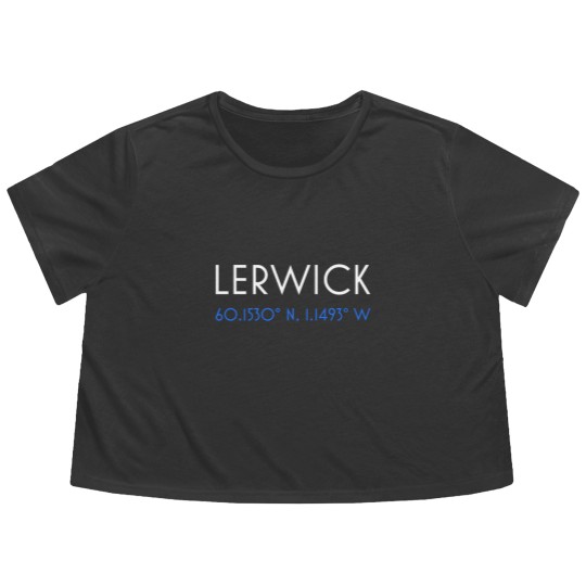 Discover Lerwick Shetland minimalist coordinates Flowy Cropped Tees