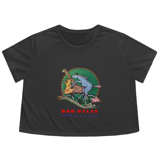 Discover Vintage 1988 Bob Dylan Flowy Cropped Tees Classic Flowy Cropped Tees