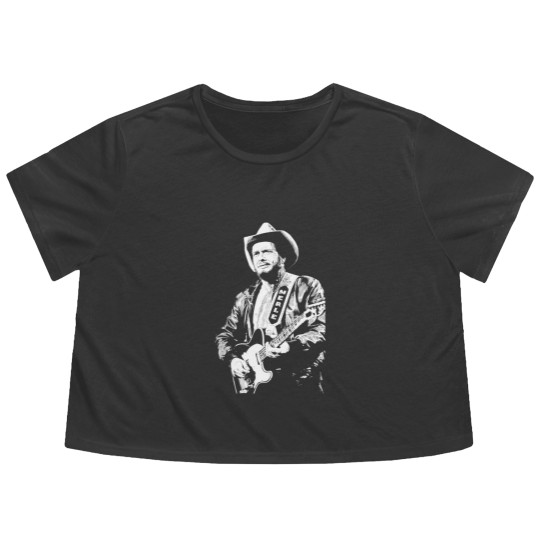 Discover Merle Haggard Merle Haggard  Music Flowy Cropped Tees
