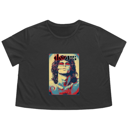 Discover The Doors Jim Morrison American Poet Rock Music Flowy Cropped Tees