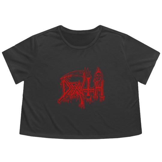 Discover Death Band Flowy Cropped Tees