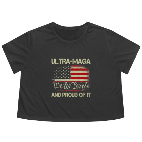 Discover ULTRA MAGA We The People And Proud Of It - Flowy Cropped Tees Flowy Cropped Tees
