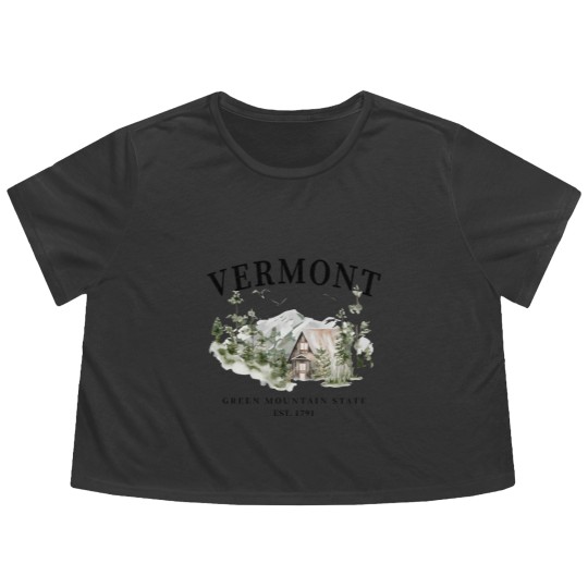 Discover Unisex Vermont Green Mountain State Flowy Cropped Tees Flowy Cropped Tees Flowy Cropped Tees