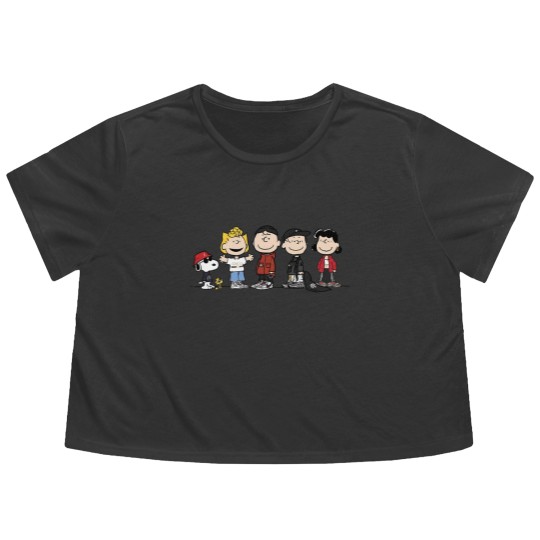 Discover Peanuts Squad - Peanuts Gang - Flowy Cropped Tees