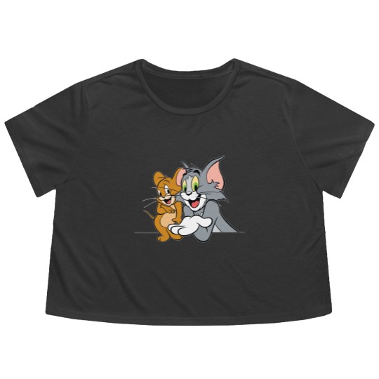 Discover Tom and Jerry Flowy Cropped Tees