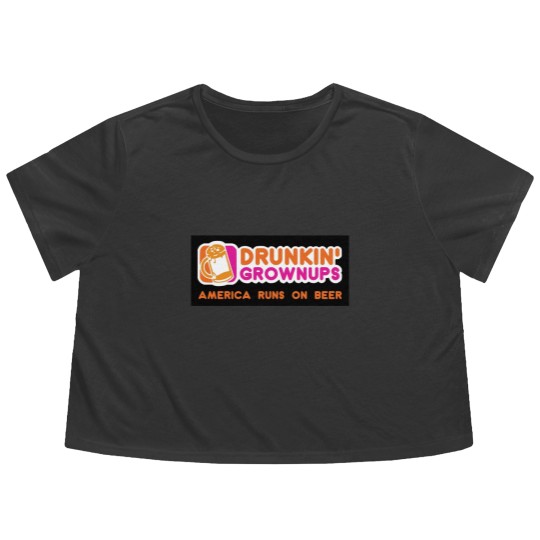 Discover Drunkin Grownups America Version Flowy Cropped Tees