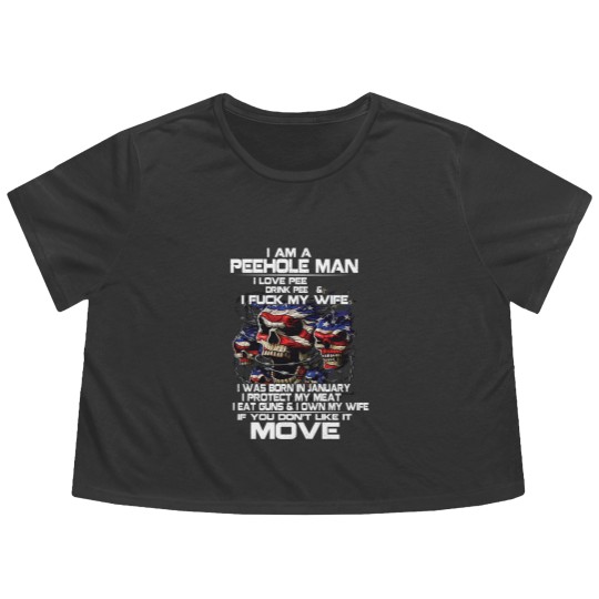 Discover i am a peehole man Flowy Cropped Tees