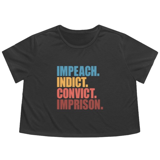 Discover Trump Impeach, Anti Trump Protest Flowy Cropped Tees