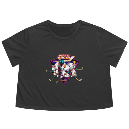 Discover the mighty ducks team Flowy Cropped Tees