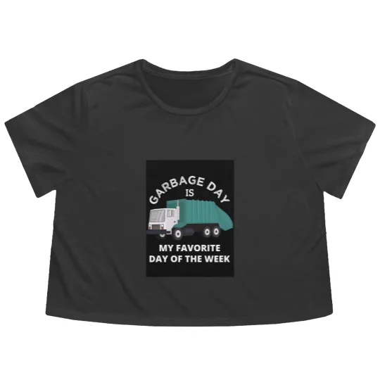 Discover Garbage Day Is My Favorite Day Flowy Cropped Tees