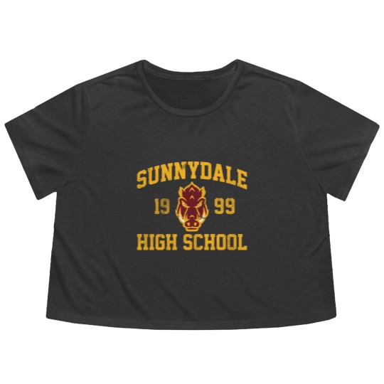 Discover Sunnydale High Razorbacks - Sunnydale High School - Flowy Cropped Tees