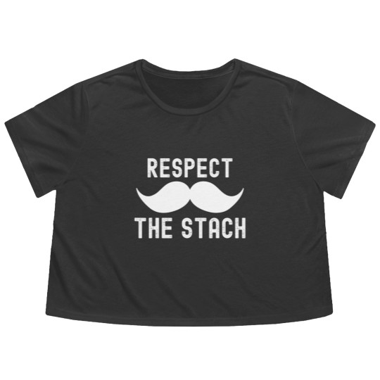 Discover funny mustache respect the stache t Flowy Cropped Tees