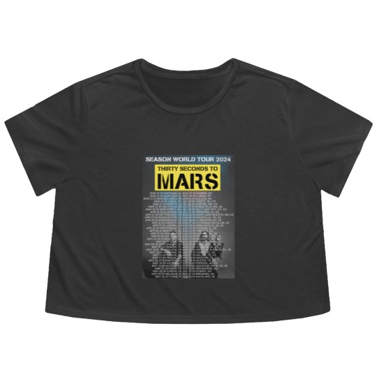 Discover THIRTY SECONDS TO MARS - SEASONS WORLD TOUR 2024 Flowy Cropped Tees