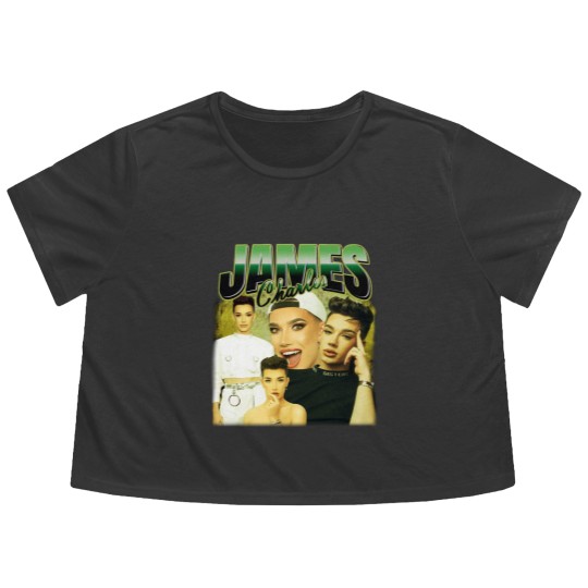 Discover Vintage 90s James Charles Flowy Cropped Tees, James Charles Flowy Cropped Tees,