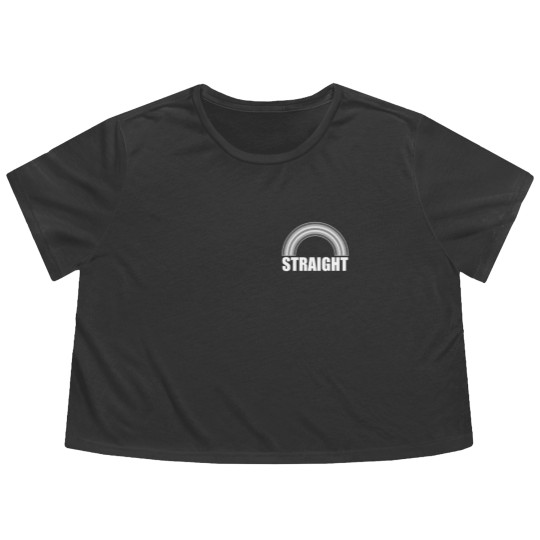 Discover Straight Pride Rainbow Flowy Cropped Tees