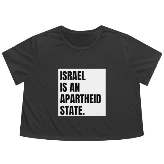 Discover Israel is an Apartheid State Flowy Cropped Tees